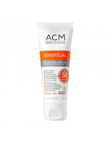 Sensitelial Protector Solar Matificante en Gel SPF50+ X40ML