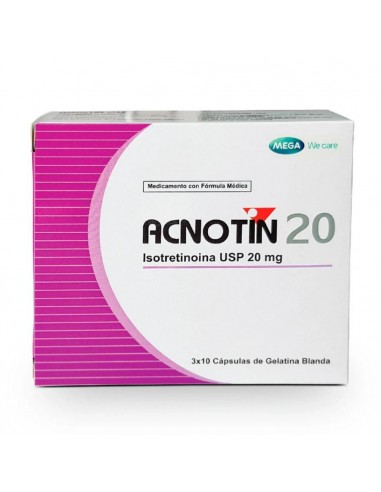 Acnotin 20 (Isotretinoina 20MG) Capsula Blanda