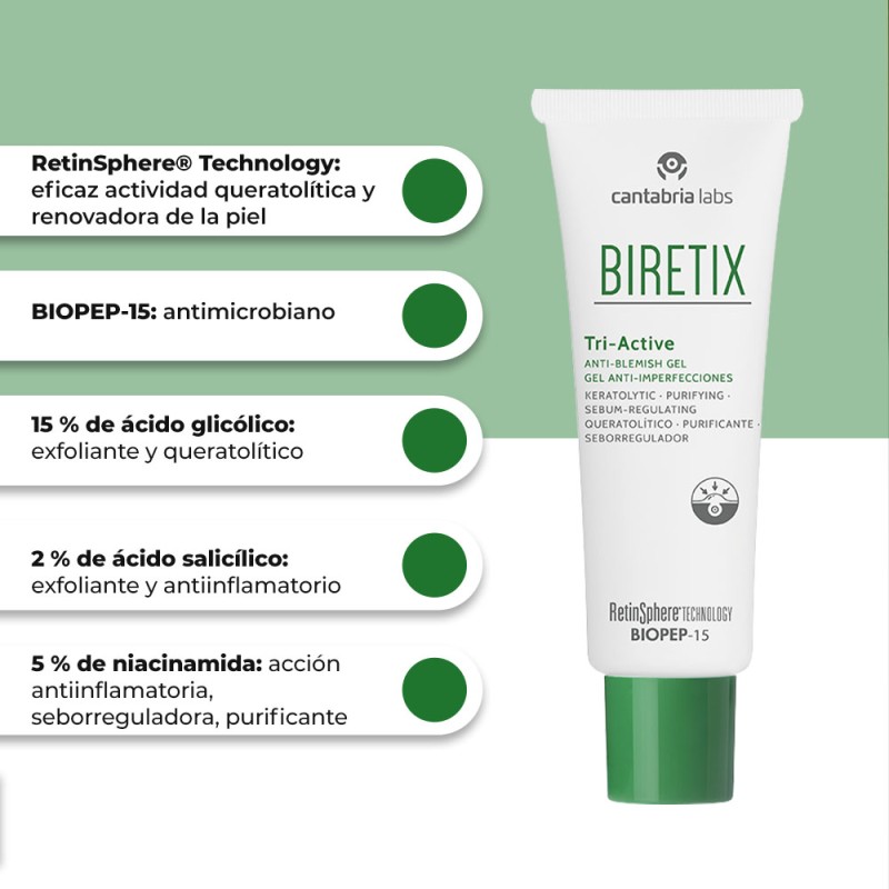 Cantabria Biretix Tri-Active Gel Anti Imperfecciones x50ml