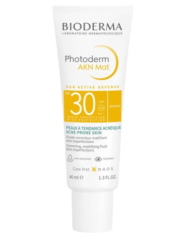 Bioderma Fotoprotector Photoderm AKN Fluido Anti-Imperfecciones Matificante SPF30+ x40ml