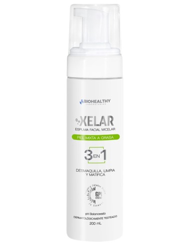 Biohealthy Xelar Espuma Micelar Limpiadora Piel Grasa x200ml