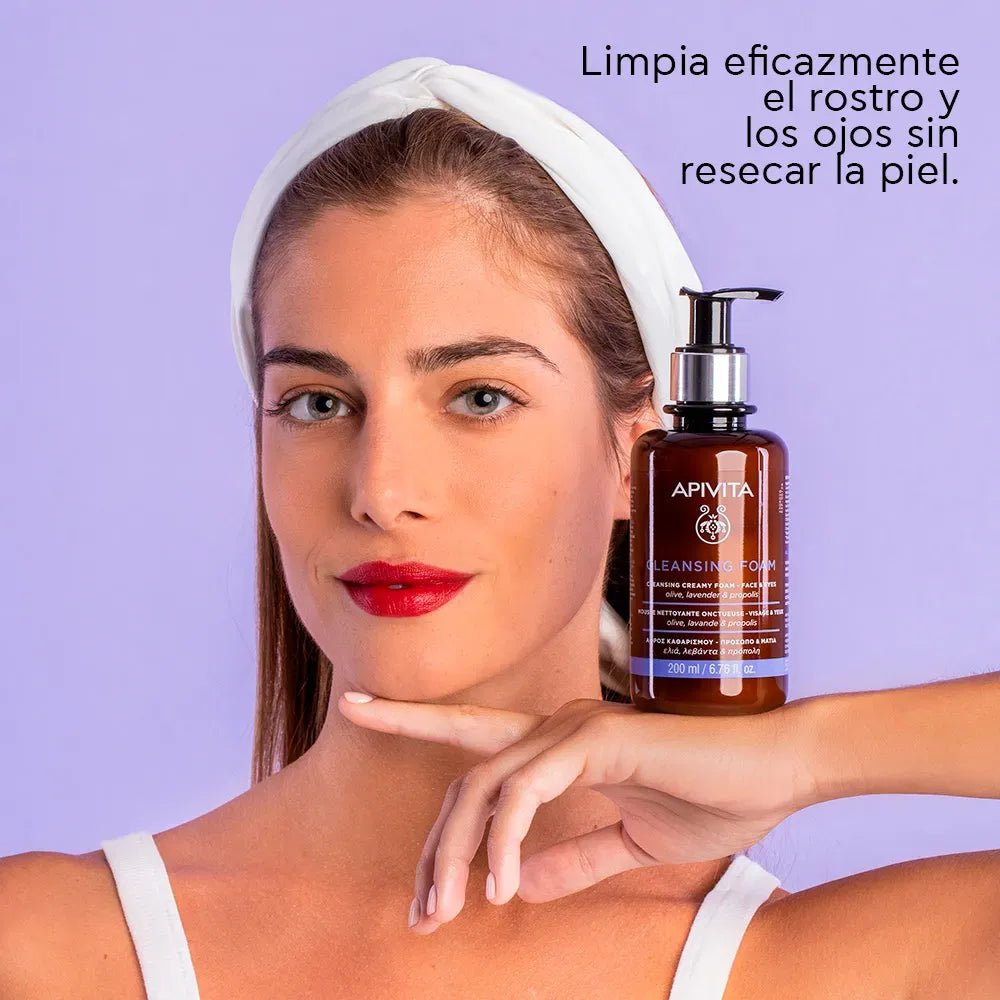 Apivita Espuma Limpiadora de Rostro y Ojos x200ml - TIENDA PIEL