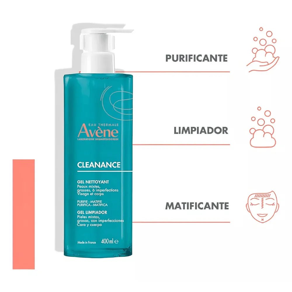 Avene Cleanance Gel Limpiador x400ml - TIENDA PIEL