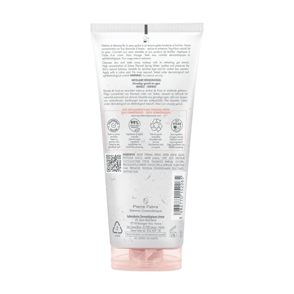Avene Gel Micelar Desmaquillante x200ml - TIENDA PIEL