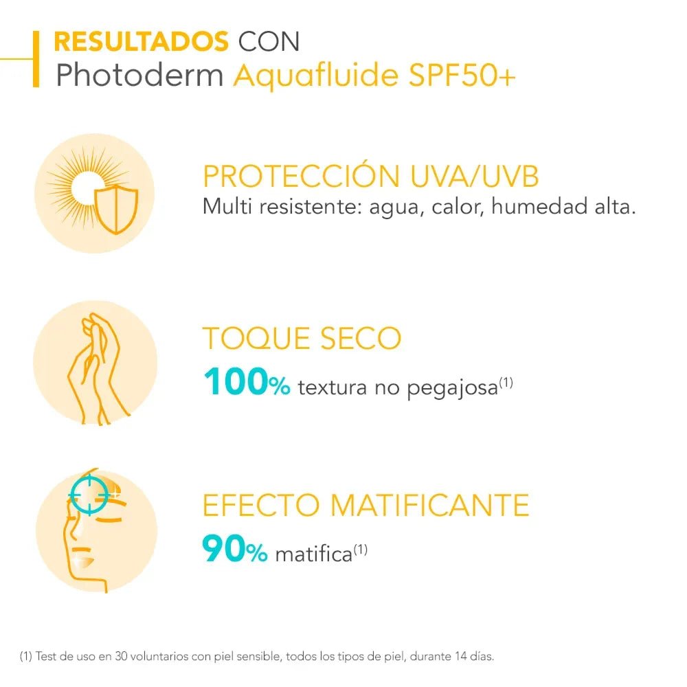 Bioderma Fotoprotector Photoderm Aquafluido SPF50+ Invisible x40ml - TIENDA PIEL