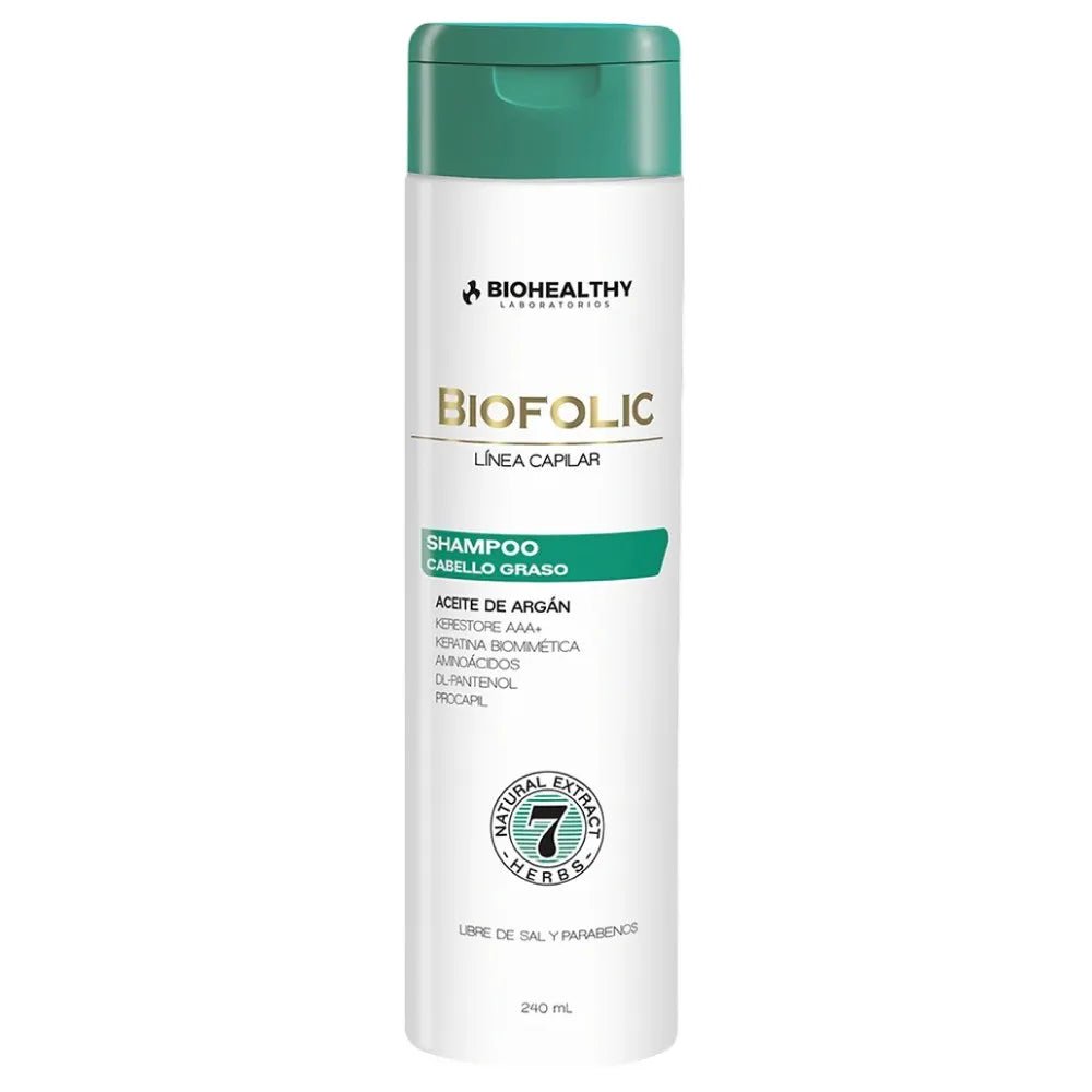 Biohealthy Biofolic Champú Cabello Graso x240ml - TIENDA PIEL