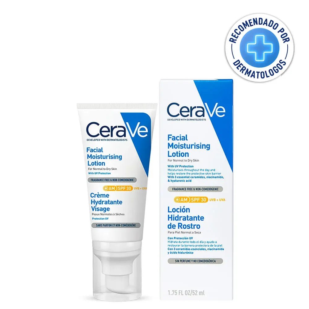 CeraVe Loción Hidratante Facial SPF30+ x52ml - TIENDA PIEL