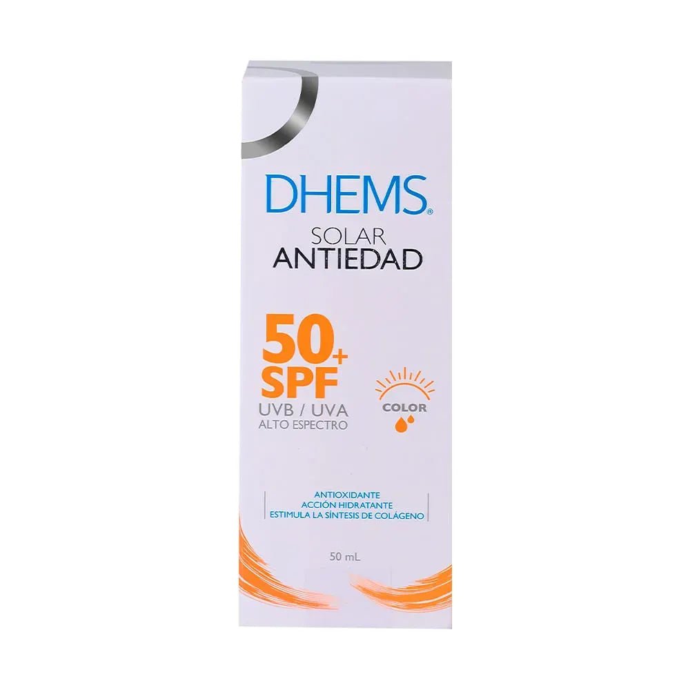Dhems Fotoprotector Antiedad con Color SPF50+ x50ml - TIENDA PIEL
