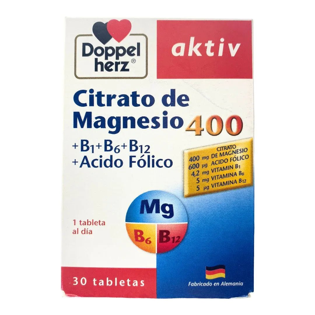 Doppelherz Citrato de Magnesio 400 x30 Cápsulas - TIENDA PIEL
