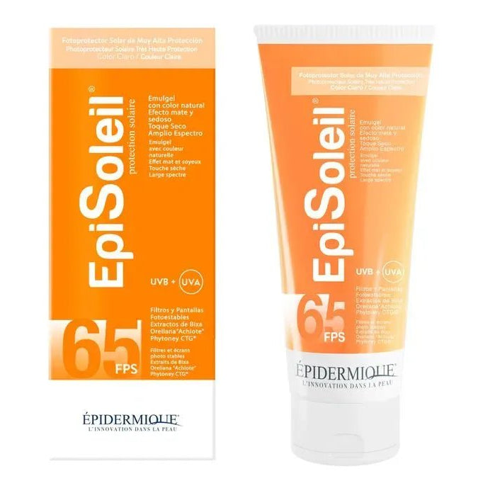 Epidermique Episoleil Fotoprotector Tono Claro SPF65+ x70ml - TIENDA PIEL