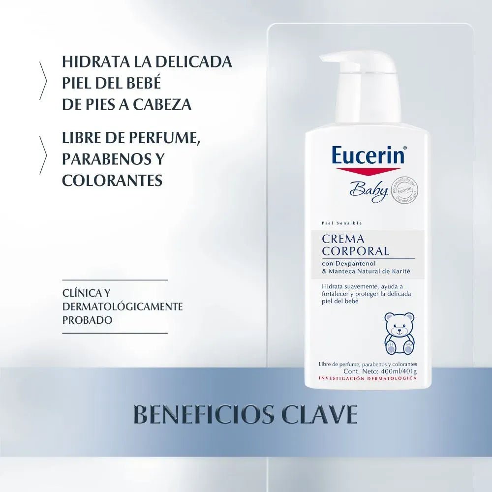 Eucerin Baby Crema Corporal 400 ml | Hidratación y Protección - TIENDA PIEL