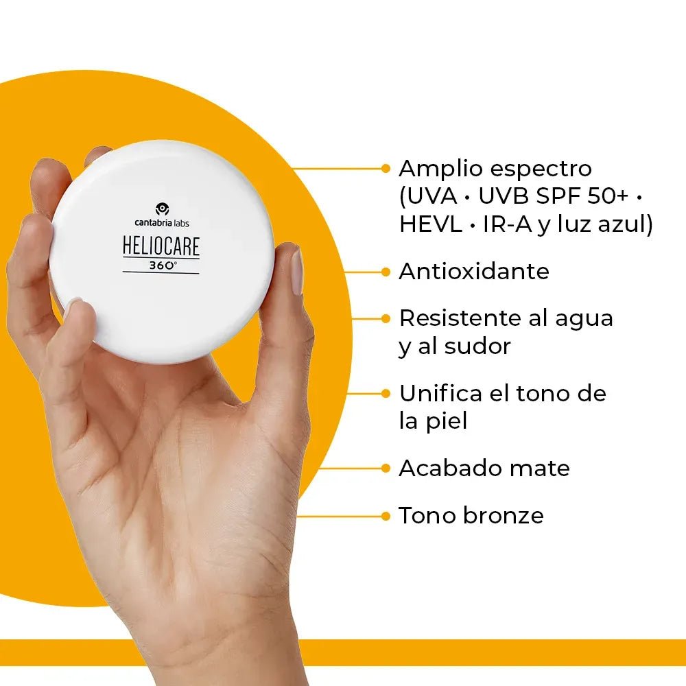 Heliocare 360° Oil Free Fotomaquillaje Compacto FPS50+ x10g - TIENDA PIEL