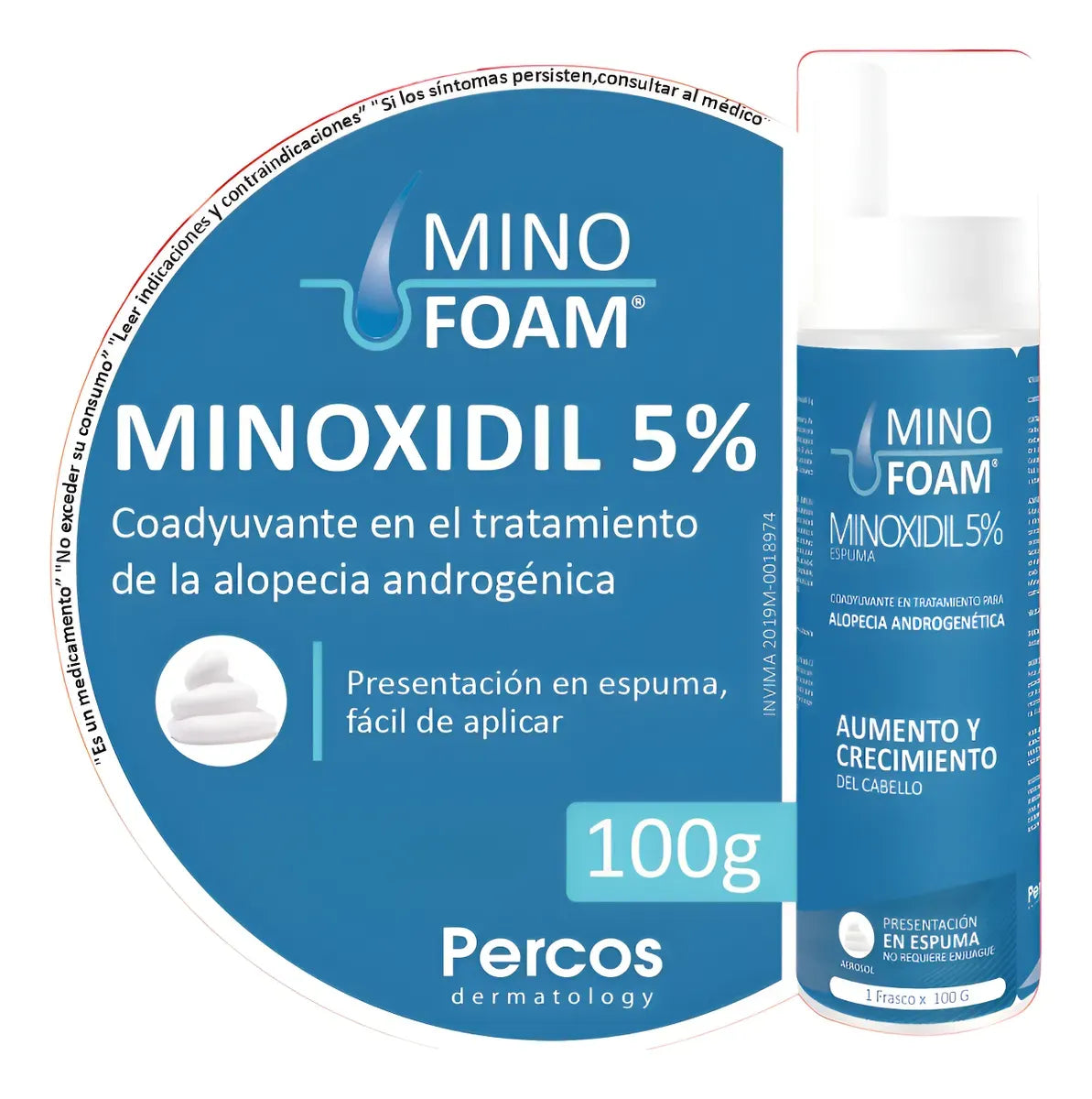 PERCOS Minofoam Minoxidil 5% Espuma x 100grms
