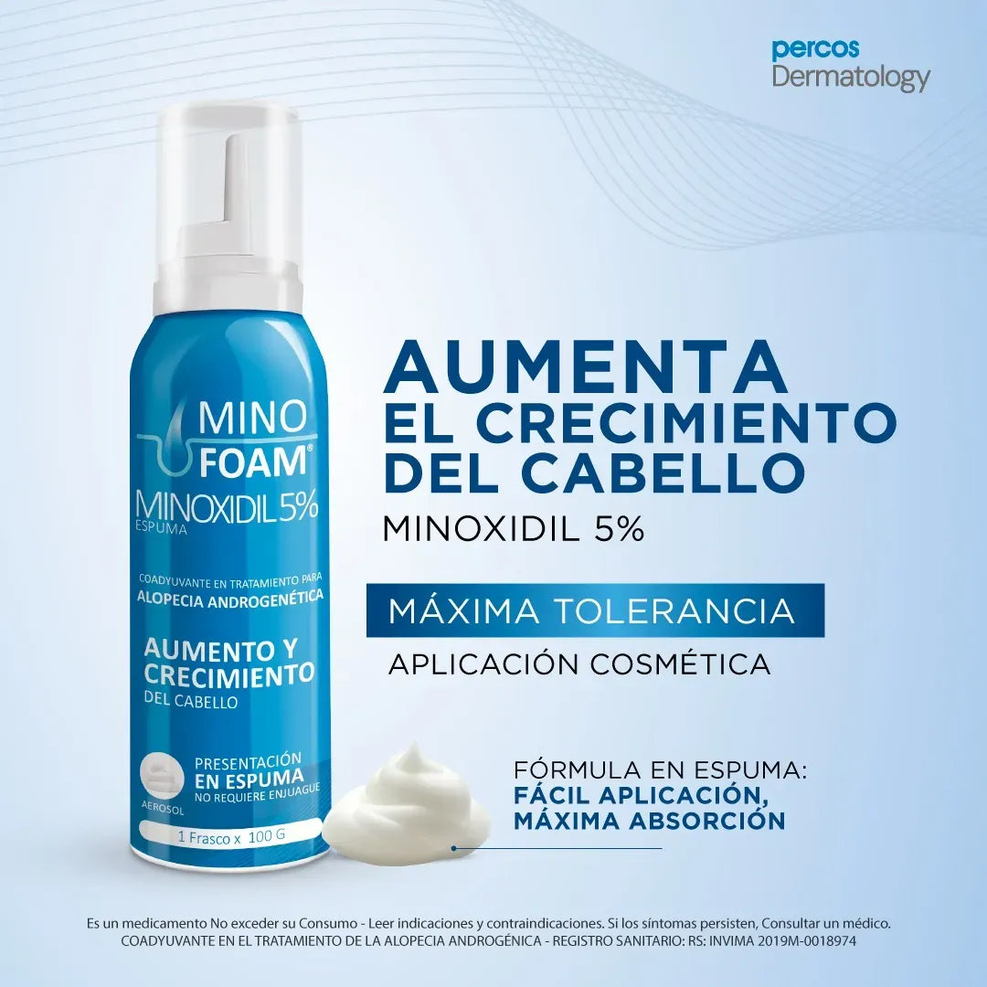 PERCOS Minofoam Minoxidil 5% Espuma x 100grms