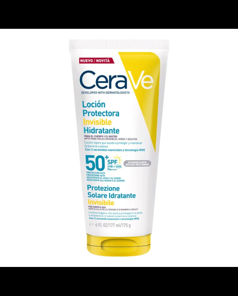 CERAVE LOCION PROTECTORA  INVISIBLE HIDRATANTE SPF 50+ X175