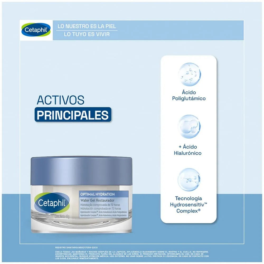 Cetaphil Optimal Water Hydratación Gel x48g