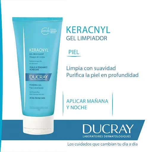 Ducray Keracnyl Gel Limpiador Espumoso x200ml