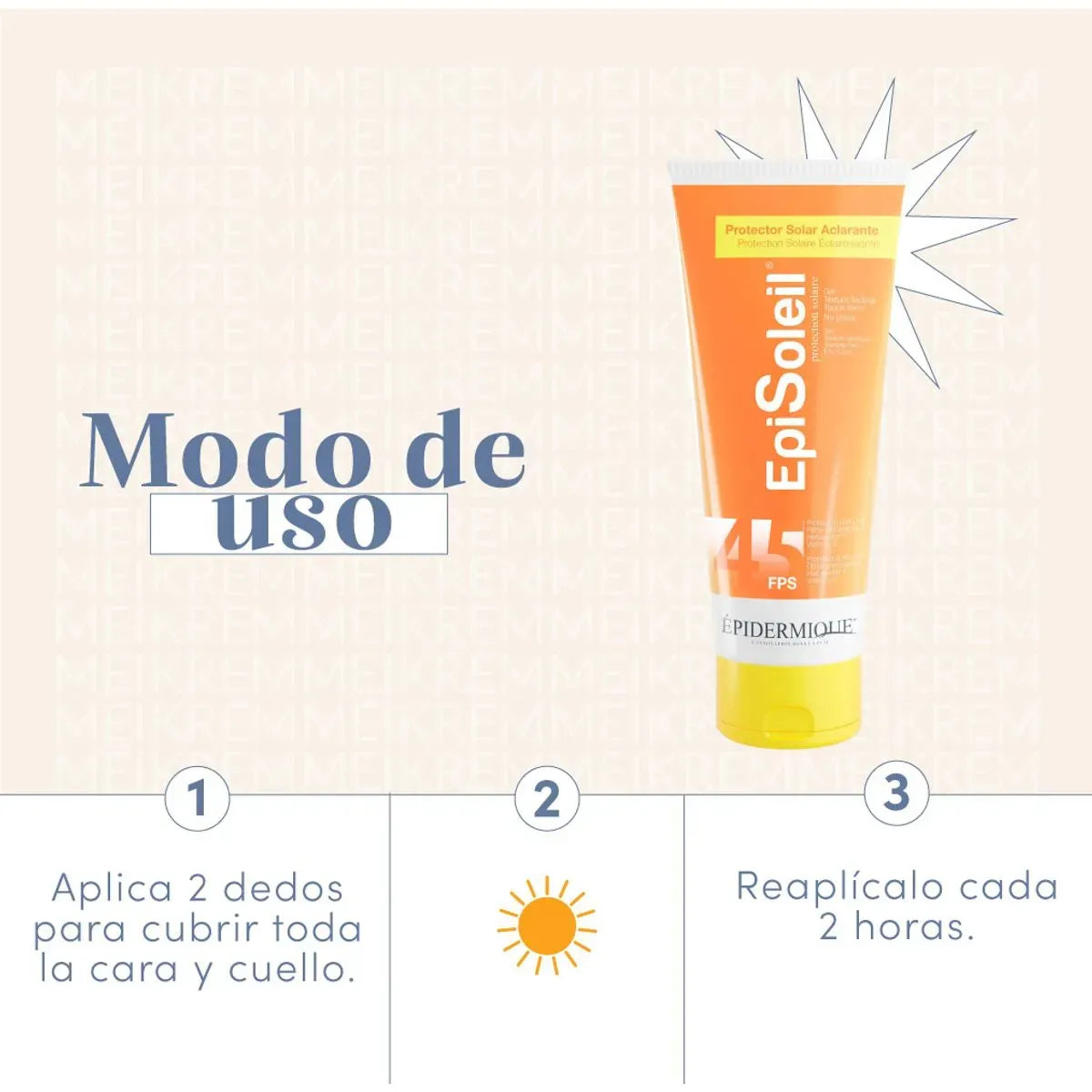 Epidermique Episoleil Protector Solar Aclarante SPF45+ x70ml