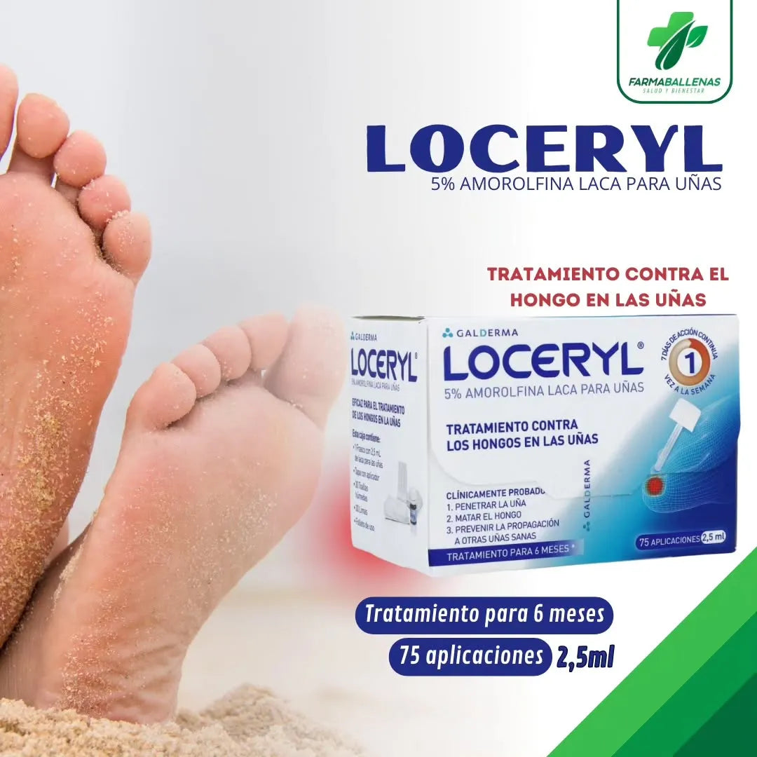 Galderma Loceryl Laca Contra los Hongos para Uñas x2.5ml