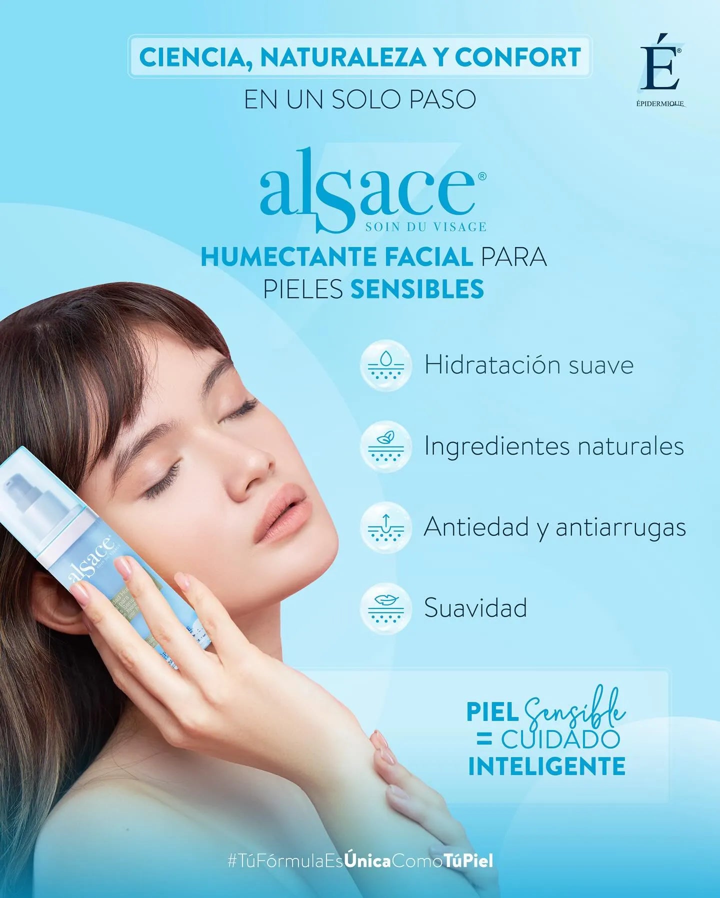 Epidermique Alsace Antiedad Humectante Facial Pieles Sensibles x60ml