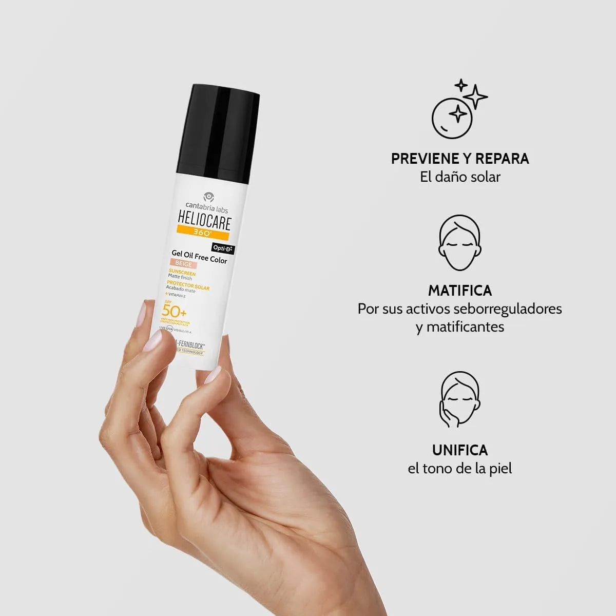 Heliocare 360° Fotoprotector Gel Oil Free Color Beige SPF50+ x50ml