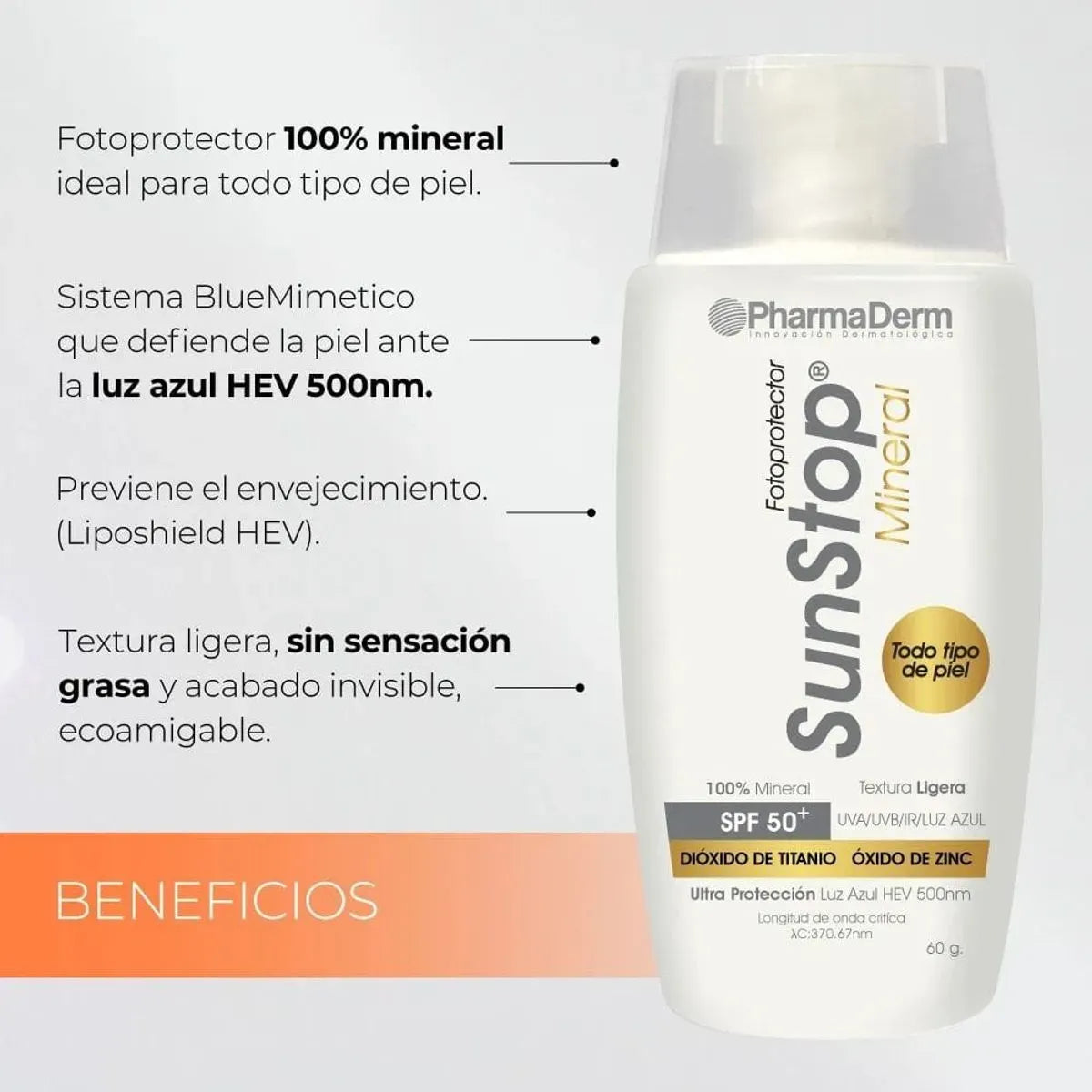 Pharmaderm Sunstop Mineral SPF 50+ X60gr