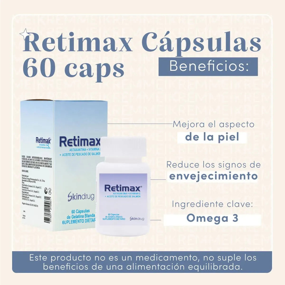 Retimax Astaxatina x60 Cápsulas