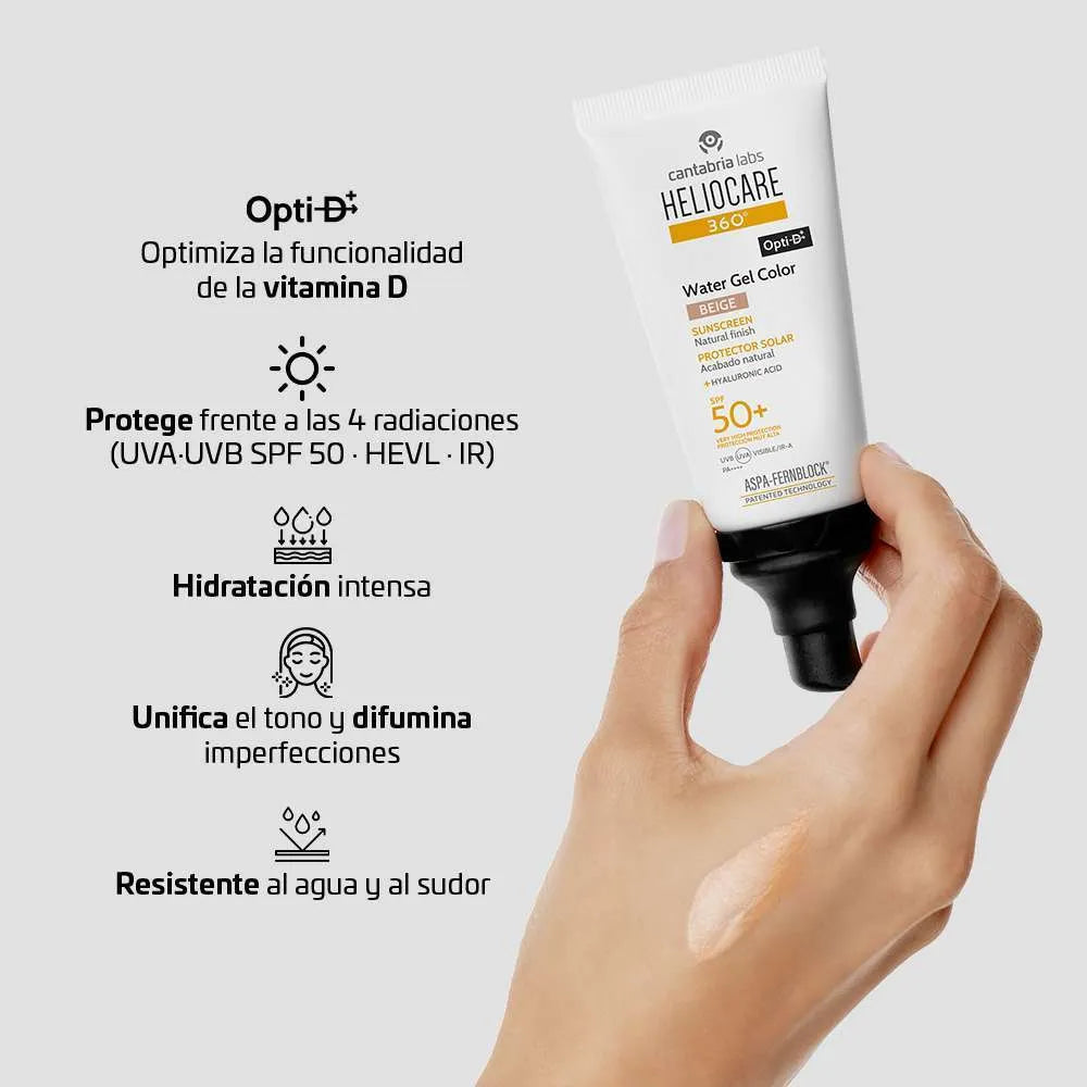 Heliocare 360° Water Gel SPF50+ Color Beige x50ml
