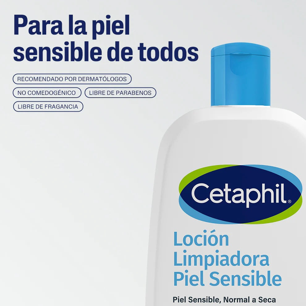 Cetaphil Loción Limpiadora Piel Sensible x437ml