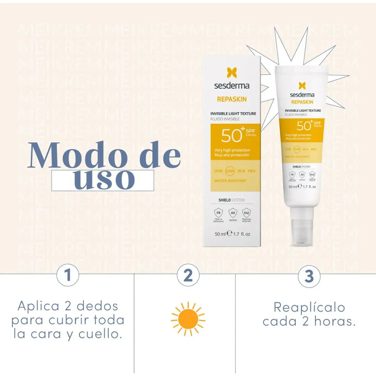 Sesderma Repaskin Fotoprotector Fluido Invisible x50ml