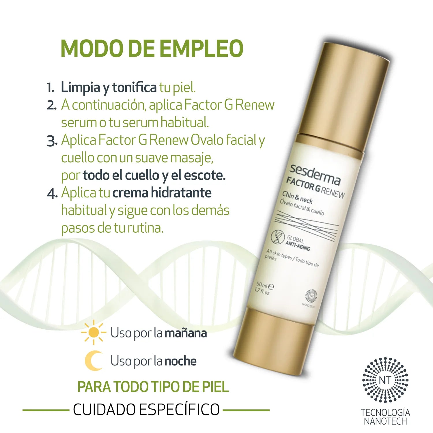 Sesderma Factor G Óvalo Facial y Cuello x50ml