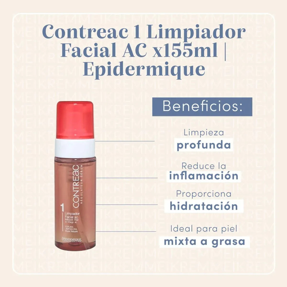 Epidermique Contreac 1 Limpiador Facial AC x155ml