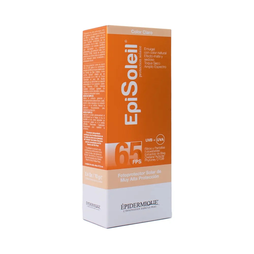 Epidermique Episoleil Fotoprotector Tono Claro SPF65+ x70ml