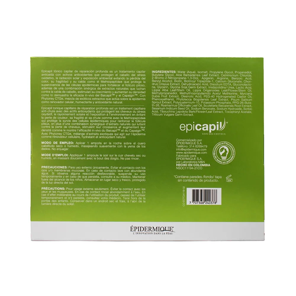 Epidermique Epicapil Tonico Capilar Reparacion Profunda x15 Ampollas