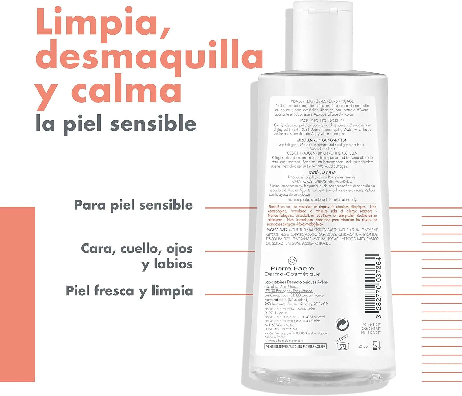 Avene Loción Micelar x400ml