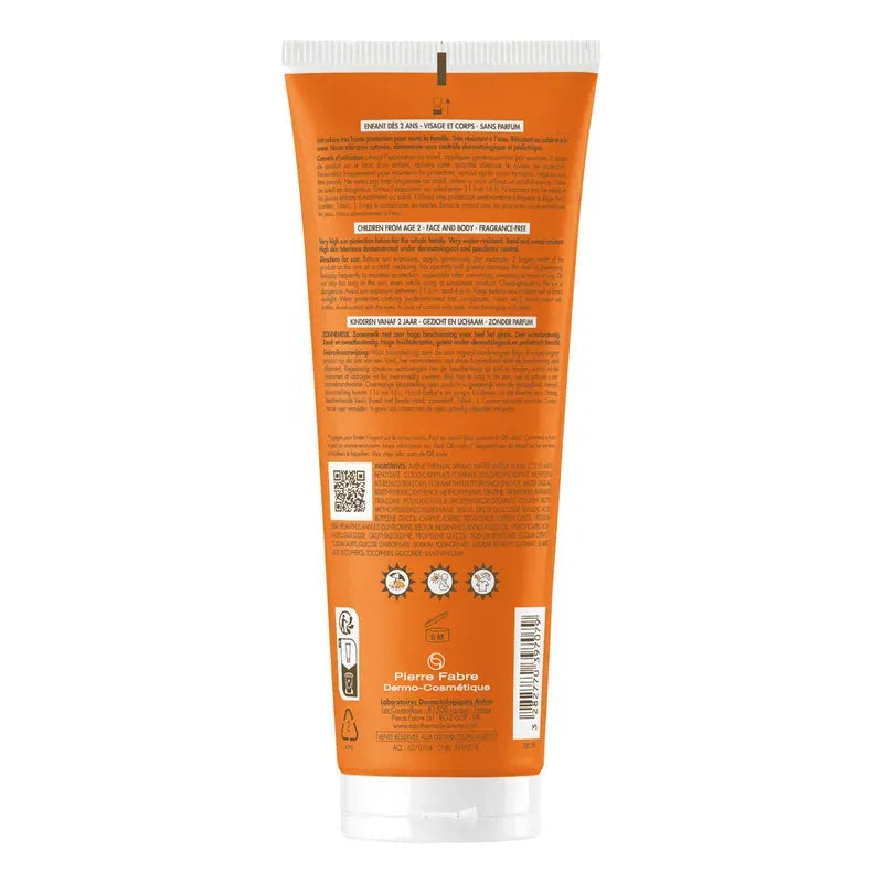 Avene Fotoprotector en Leche para Niños SPF50+ Resistente al Agua x250ml