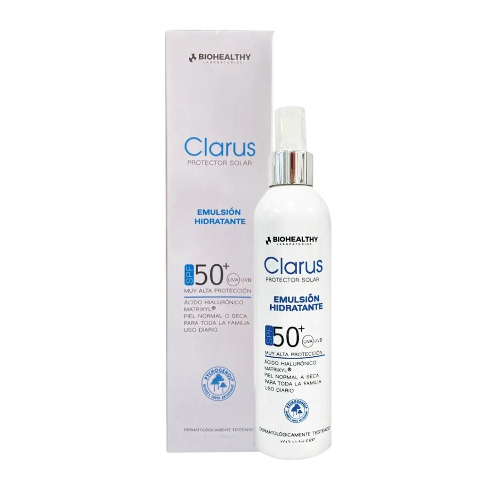 Biohealthy Fotoprotector Clarus Emulsión Familiar SPF50+ x250ml