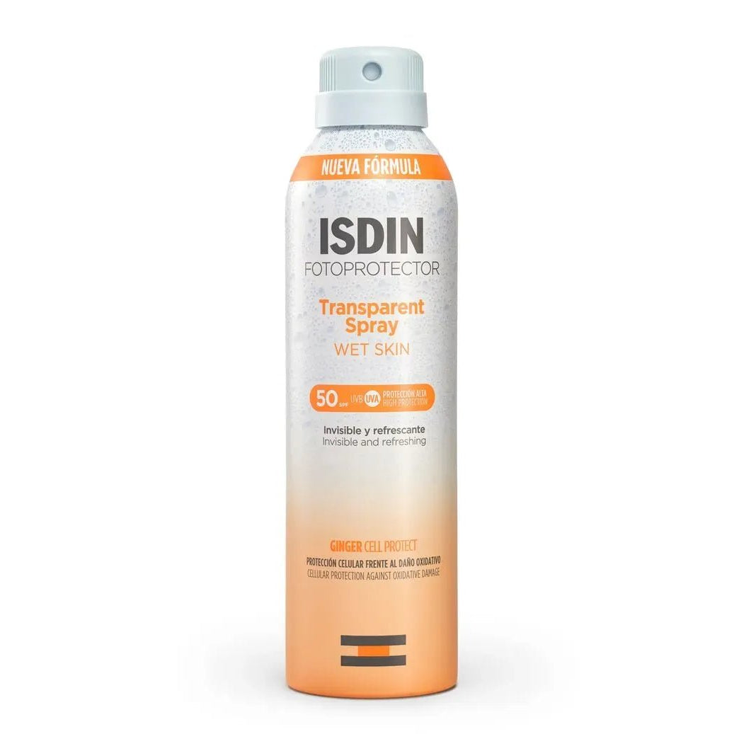Isdin Fotoprotector Transparent Spray Wet Skin SPF50+ x250ml - TIENDA PIEL