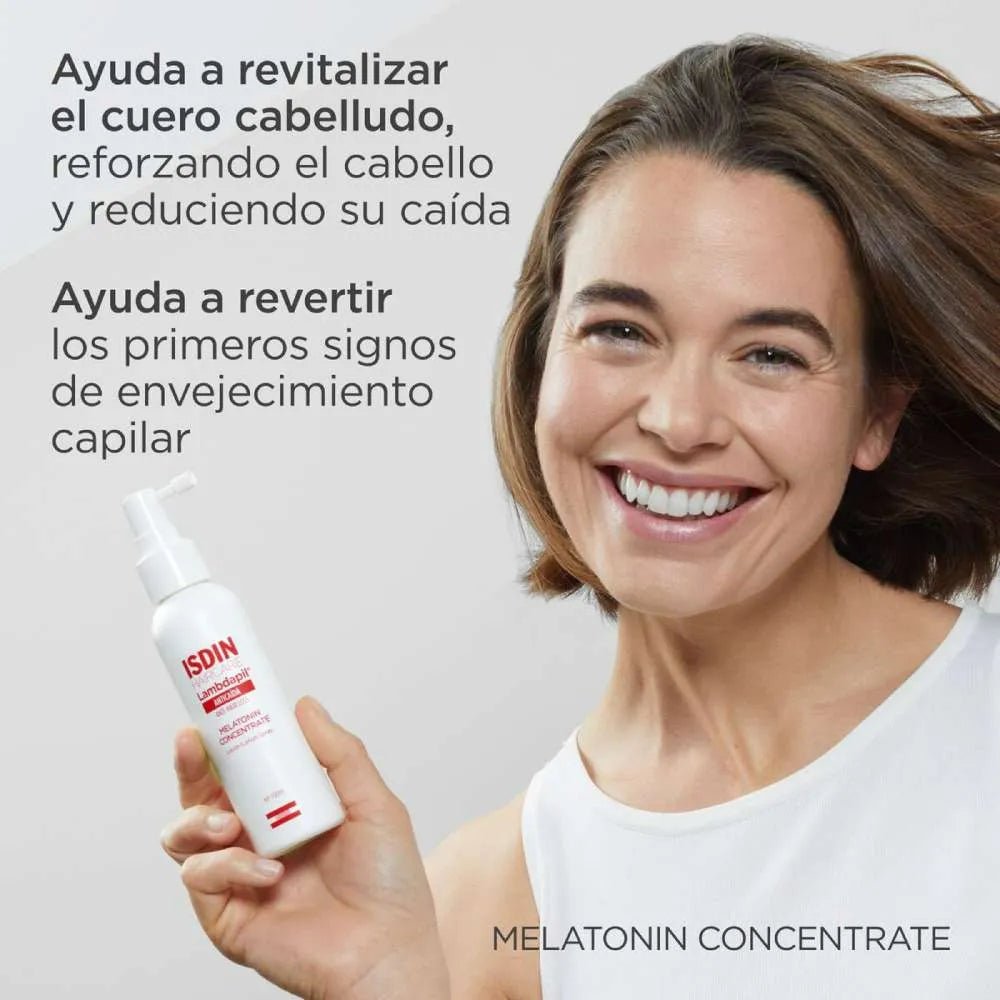 Isdin Lambdapil Loción Anticaída Melatonin Concentrate x 100ml - Tienda Piel