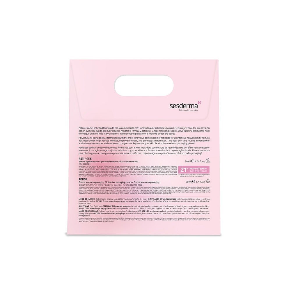 Kit de regalo Sesderma antiedad Reti Age 5 + Retisil Crema - Tienda Piel