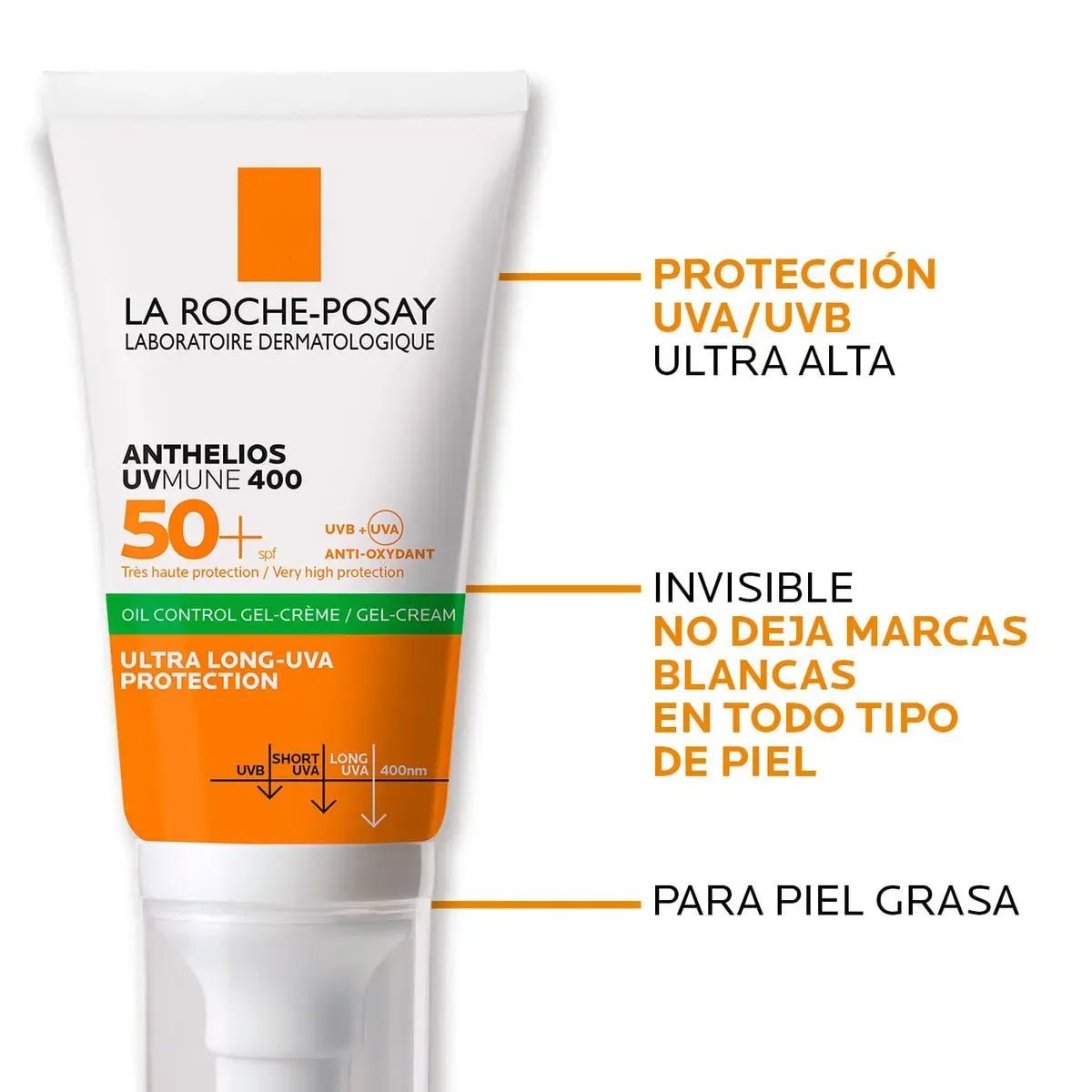 La Roche Posay Anthelios UVMune 400 Oil Control Toque Seco SPF50+ x50ml - TIENDA PIEL