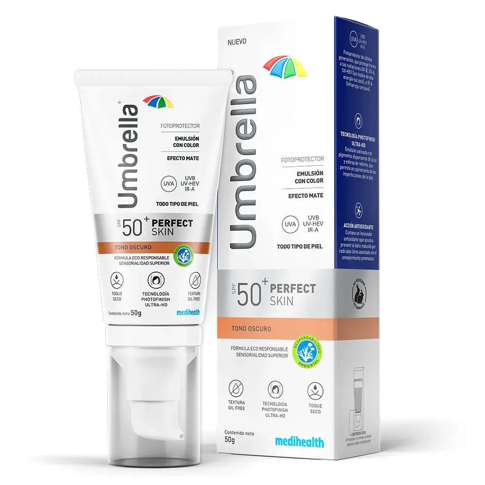 Medihealth Umbrella Perfect Skin Tono Oscoro SPF50 x50g - TIENDA PIEL