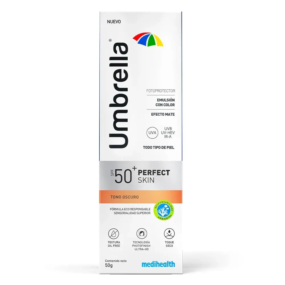 Medihealth Umbrella Perfect Skin Tono Oscoro SPF50 x50g - TIENDA PIEL