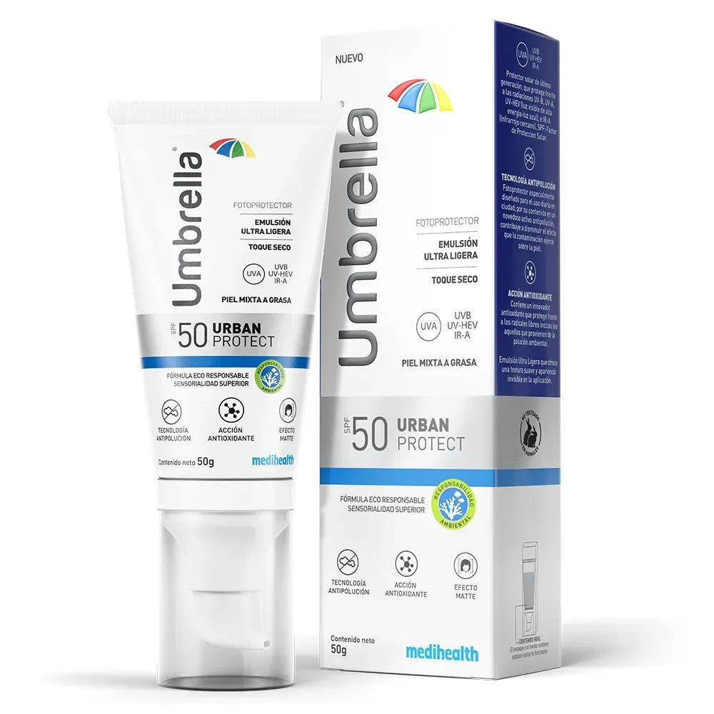Medihealth Umbrella Urban Emulsion SPF 50+ x50gr - TIENDA PIEL