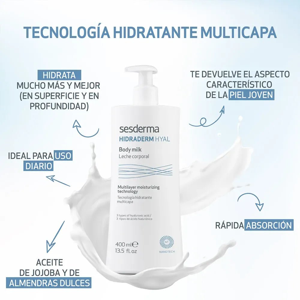 Sesderma Hidraderm Hyal Leche Corporal x400ml - TIENDA PIEL