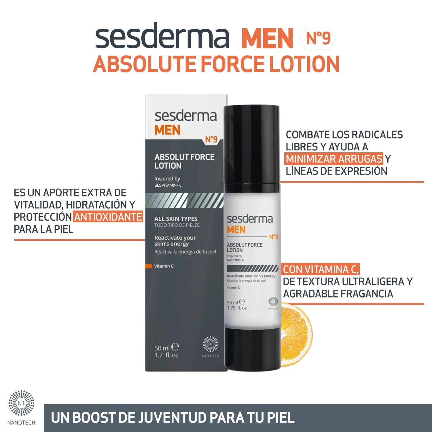 SESDERMA MEN ABSOLUT FORCE LOTION - Tienda Piel