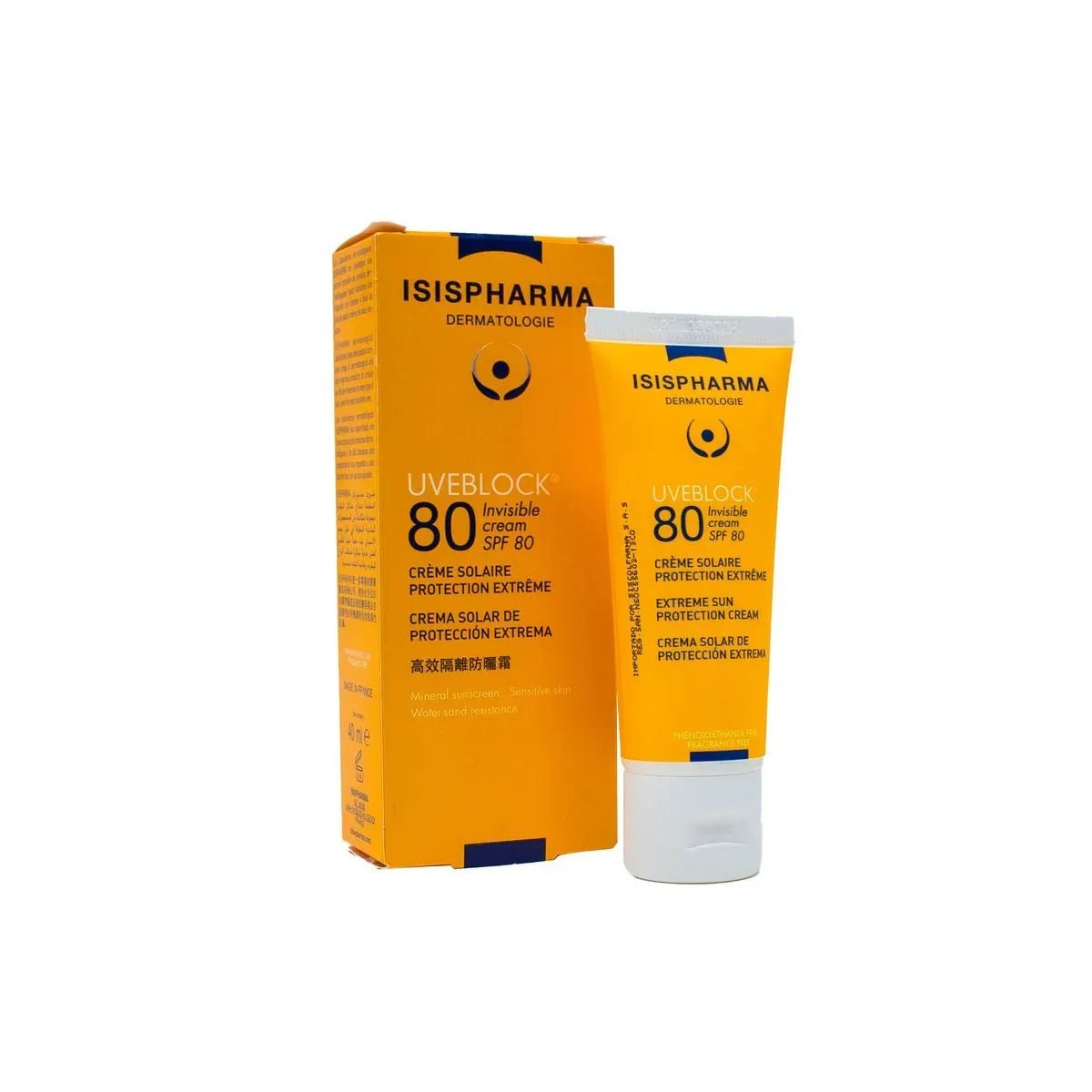 Uveblock Crema Invisible SPF80+ X 40ML - TIENDA PIEL