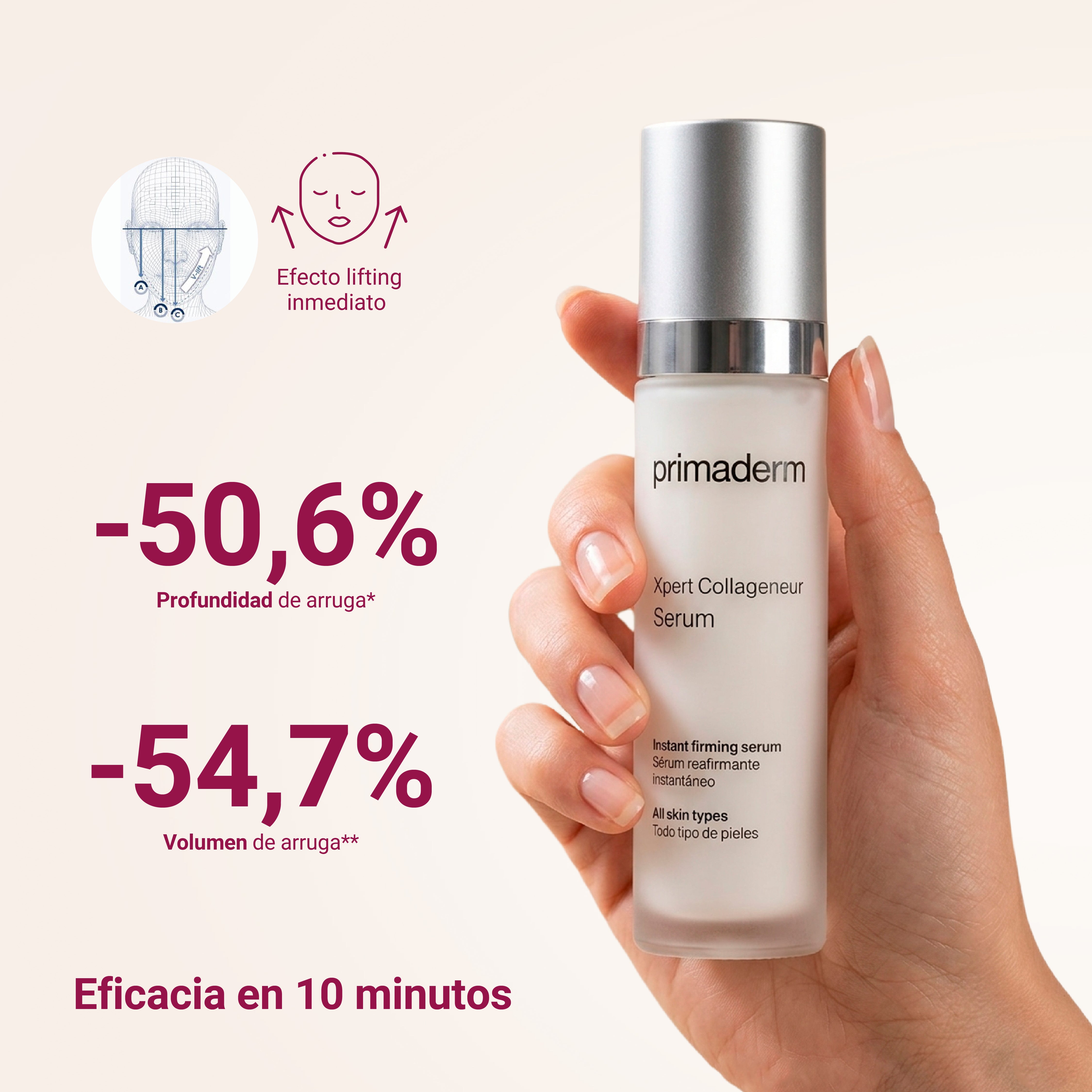 PRIMADERM xpert collageneur serum / todo tipo de pieles